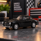Vintage Mercedes black 1:36 die-cast model