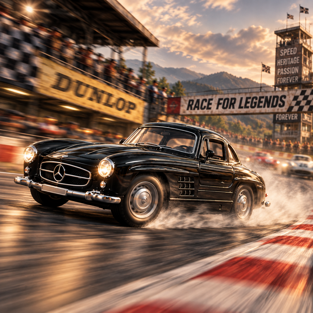 1/36 Diecast old Mercedes black — product image 2