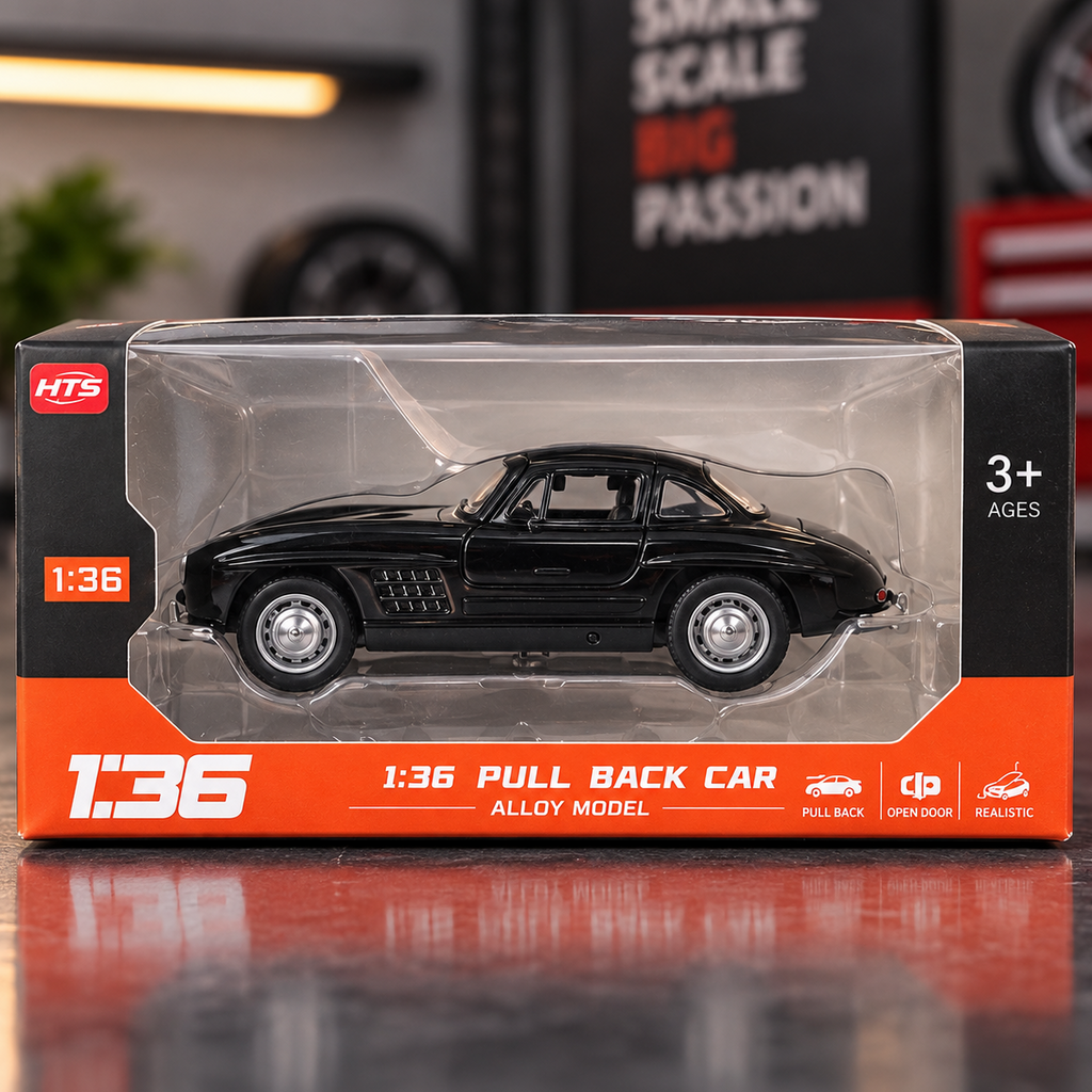 1/36 Diecast old Mercedes black — product image 4