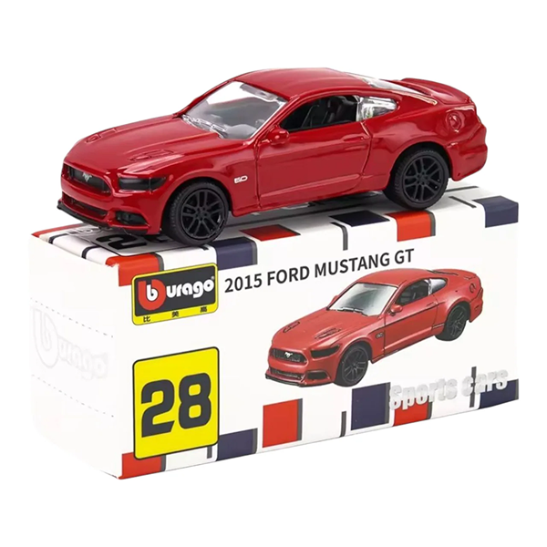 2015 Ford Mustang GT Red 1:64 Scale Diecast Model Car | Bburago