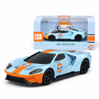 CCA 2017 Ford GT Gulf 1:64 Scale Diecast Model Car with Acrylic Display Case