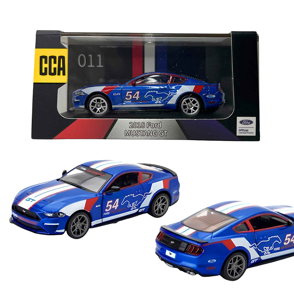 CCA 2018 Ford Mustang GT 1:64 Scale Diecast Model Car with Acrylic Case