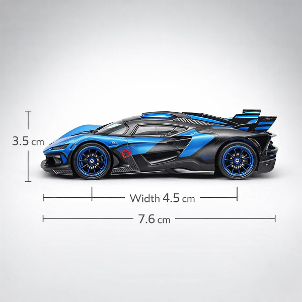 Bburago Bugatti Bolide 1:64 Scale Diecast Model Car – Blue