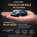 Bburago Bugatti Bolide 1:64 Scale Diecast Model Car – Blue