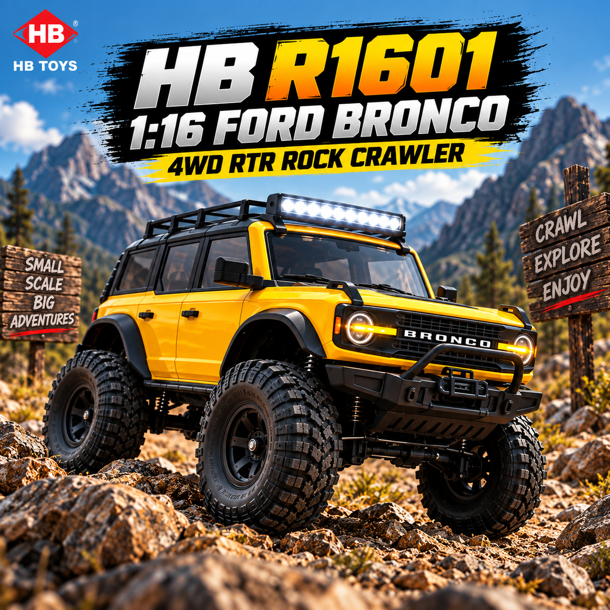 HB R1607 1:16 4WD RC climbing car
