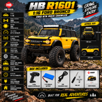 HB R1601 1:16 Ford Bronco 4WD RC Climbing Car — product image 2