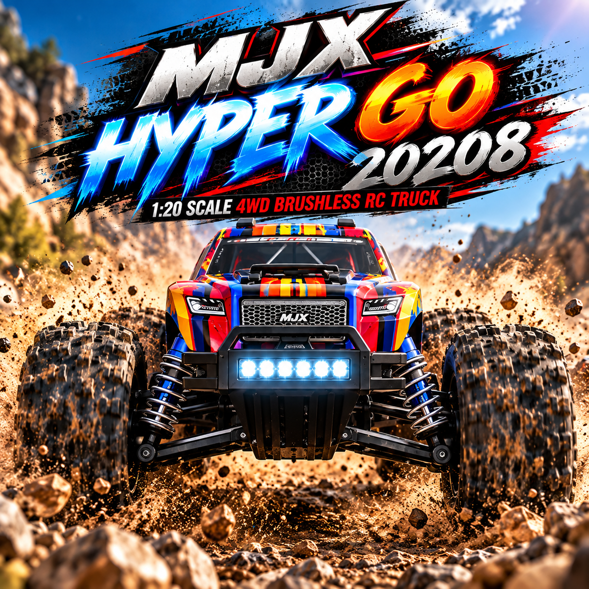 MJX Hyper Go 20208 1:20 Scale 4WD Brushless RC Truck – 39 km/h — product image 3