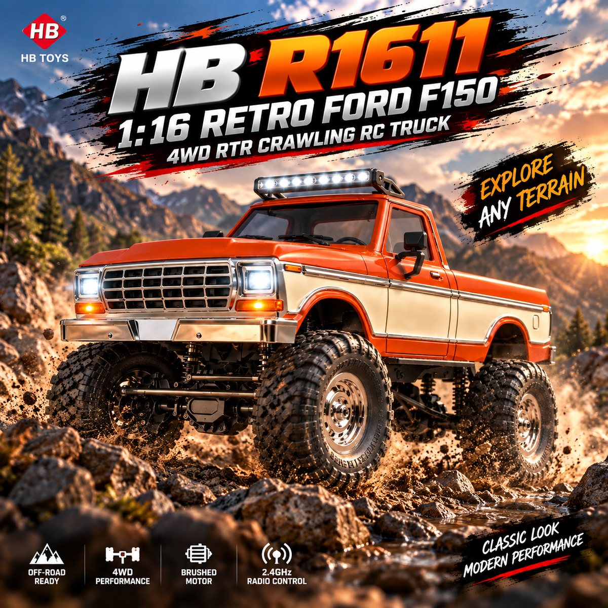HB R1611 Ford F150 1:16 4WD RC truck