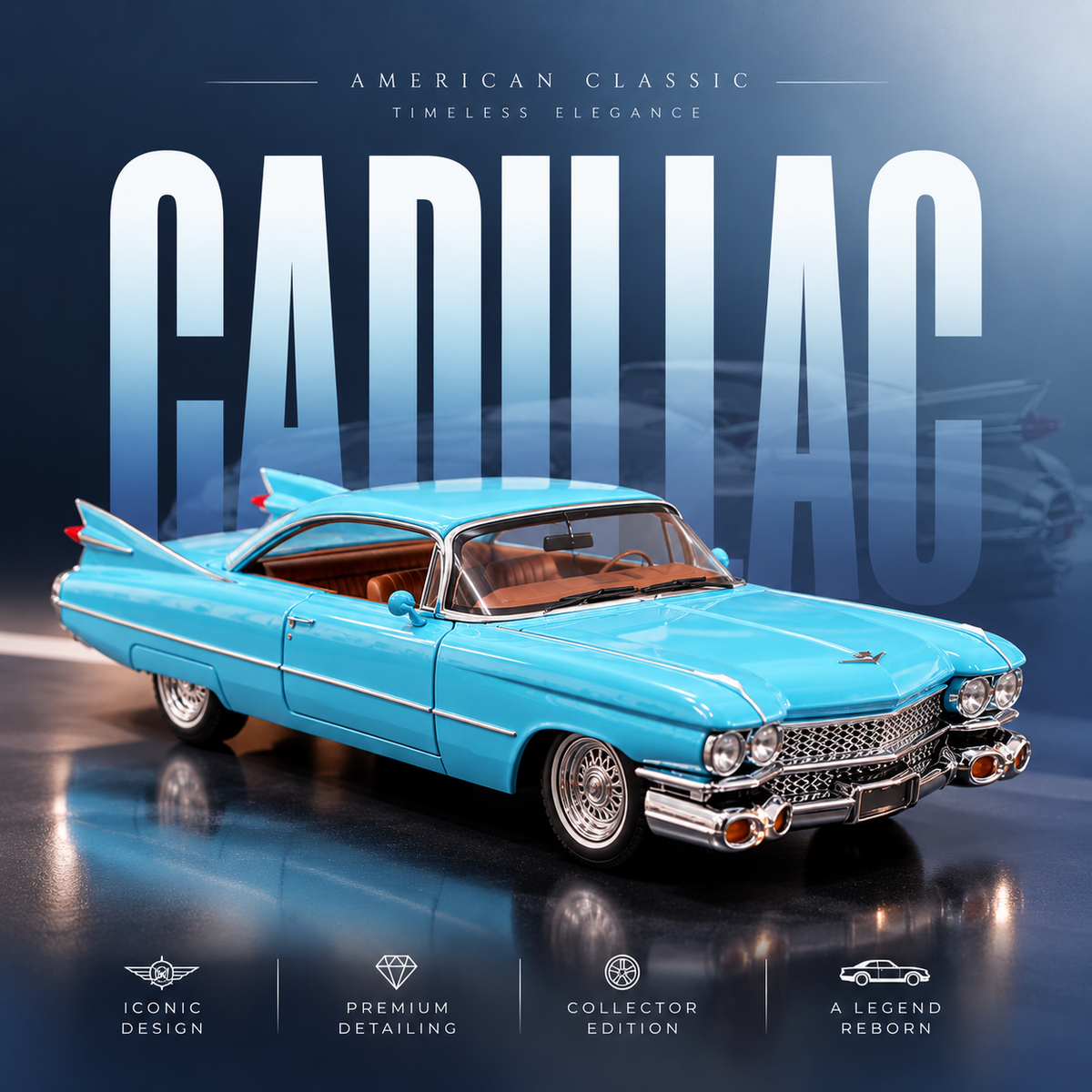 1959 Cadillac Eldorado Biarritz Die-Cast Model – Vintage Luxury Collectible — product image 4