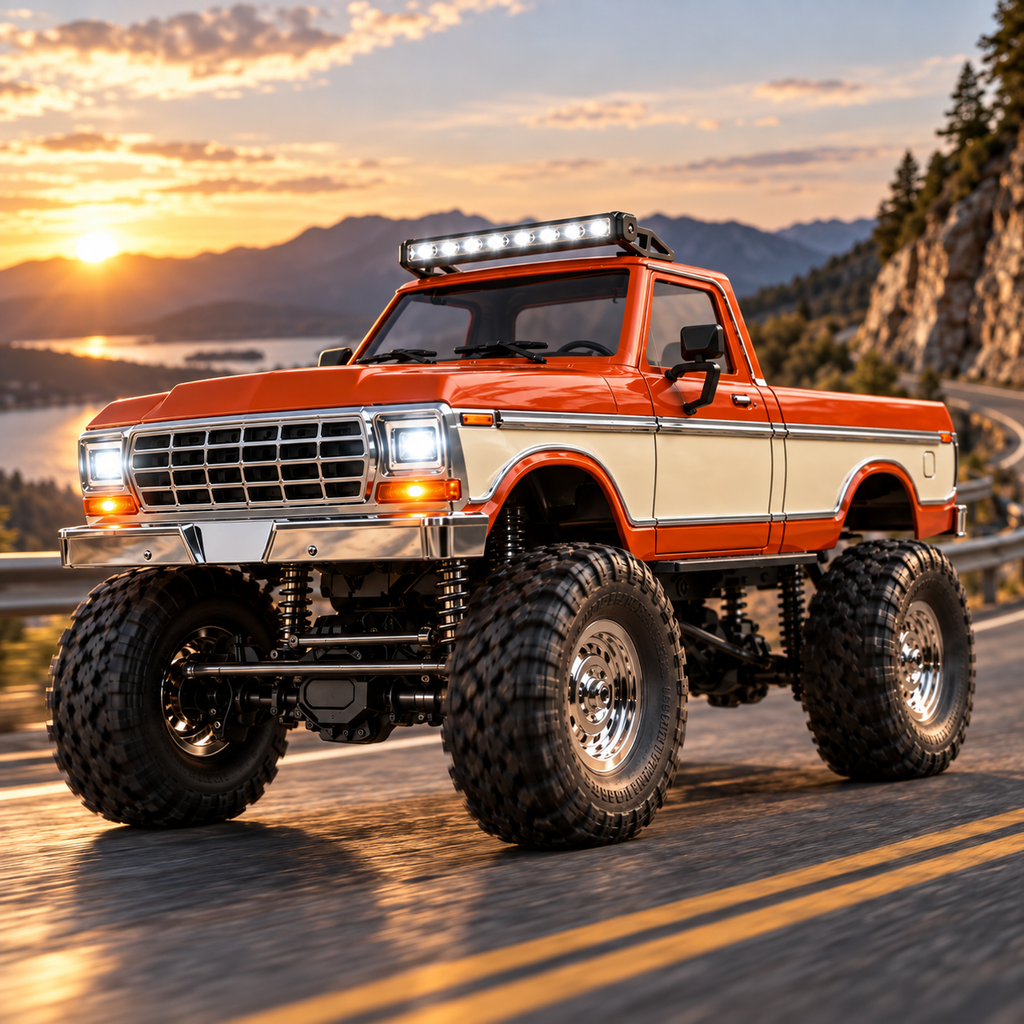 HB R1611 Ford F150 Retro 4WD RTR RC Crawler Truck 1:16 Scale – Red — product image 4