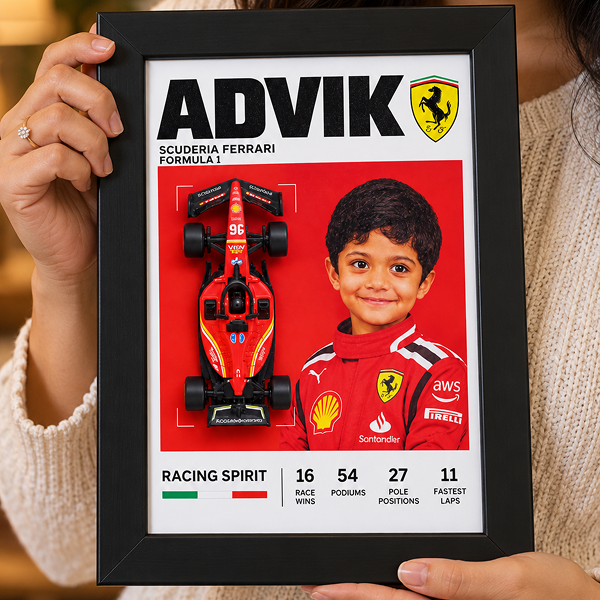 Personalised Ferrari F1 1:32 Car Frame