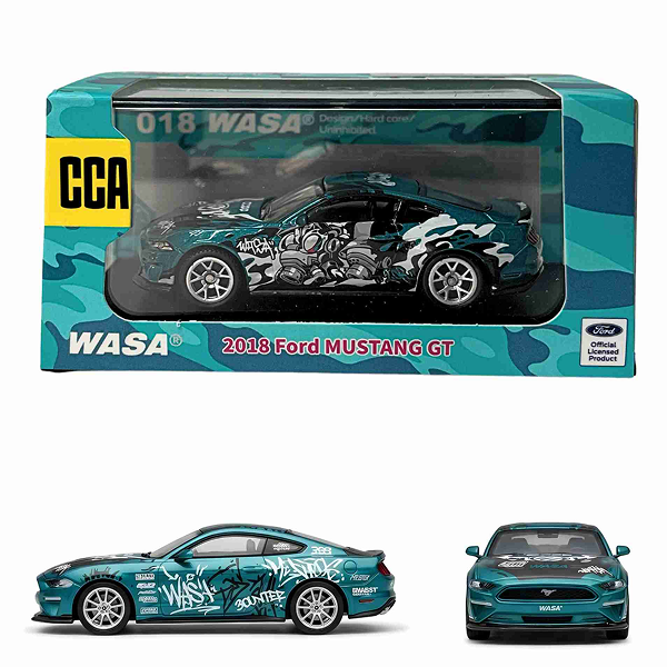CCA 2018 Ford Mustang GT WASA Blue 1:64 Diecast Car