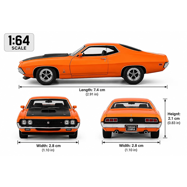 CCA Ford Torino Cobra 1970 Diecast Model Car