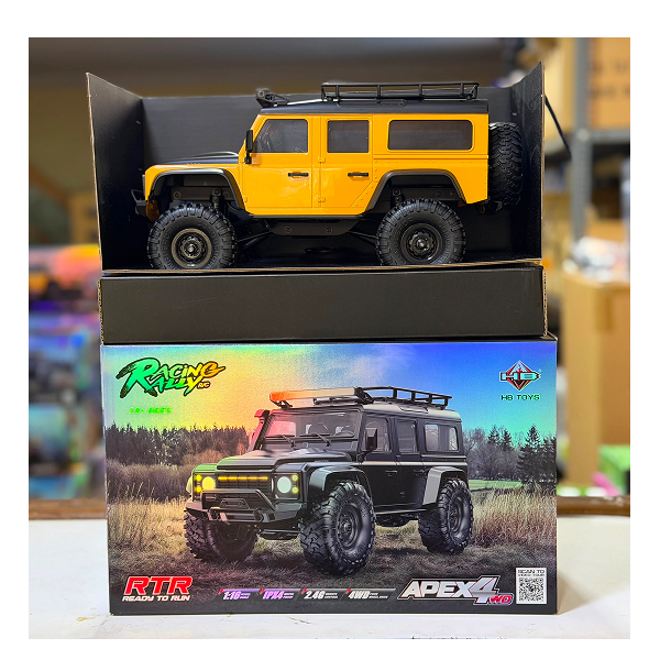 HB Toys |HB-R1607 | 1:16 Scale | Defender 4WD RC Off-Road Climbing Car with LED Lights | Yellow | RTR Series