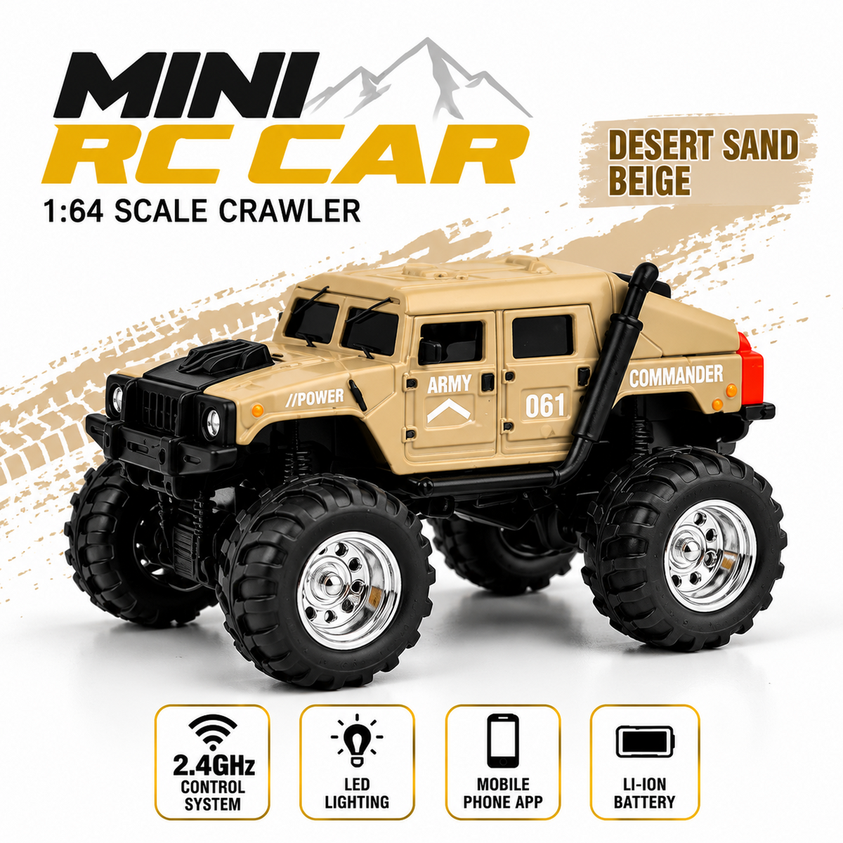TRASPED Mini RC Crawler 1:64 Scale — product image 2