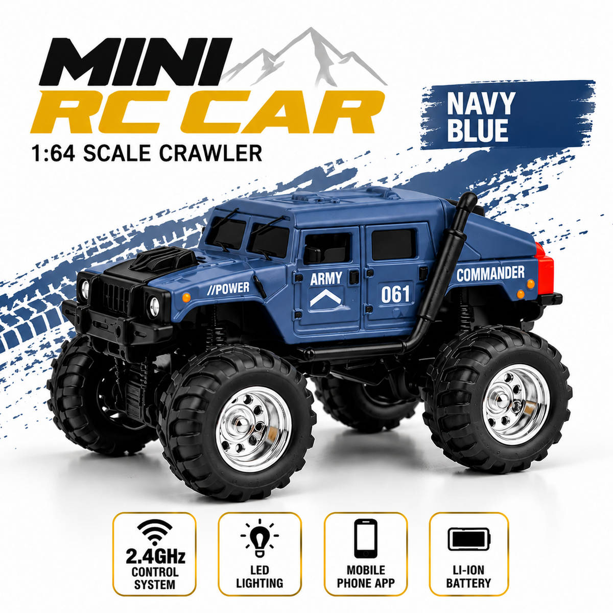 TRASPED Mini RC Crawler 1:64 Scale — product image 3