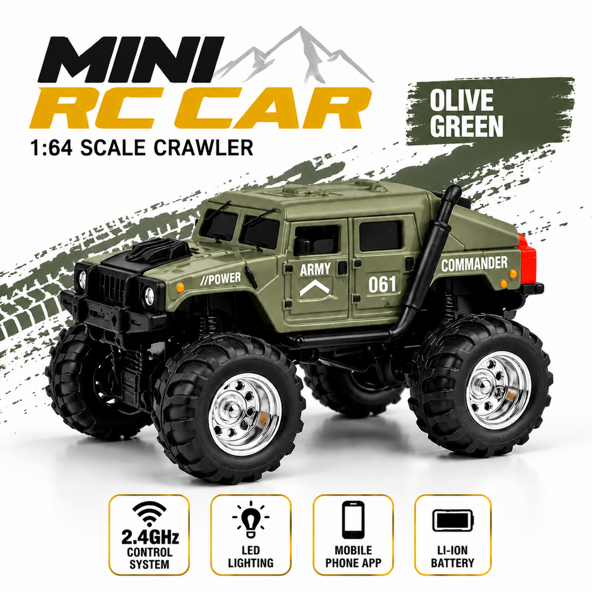 TRASPED Mini RC Crawler 1:64 Scale — product image 5