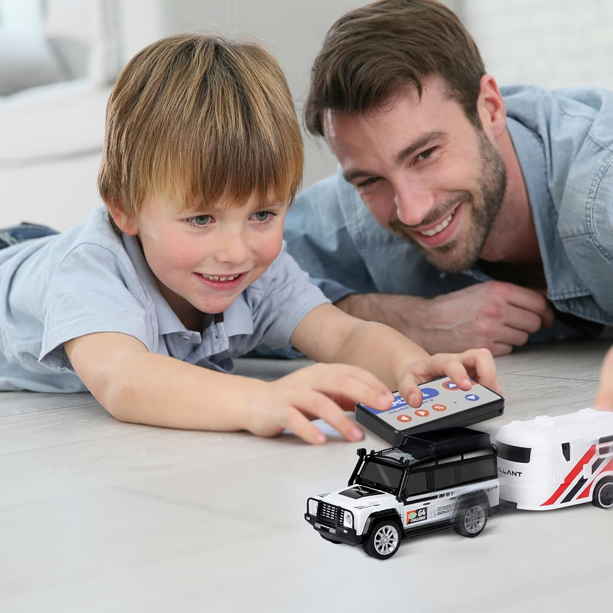 Mini Alloy Off-Road RC Car with LED Strip Lights 1:64 — product image 3