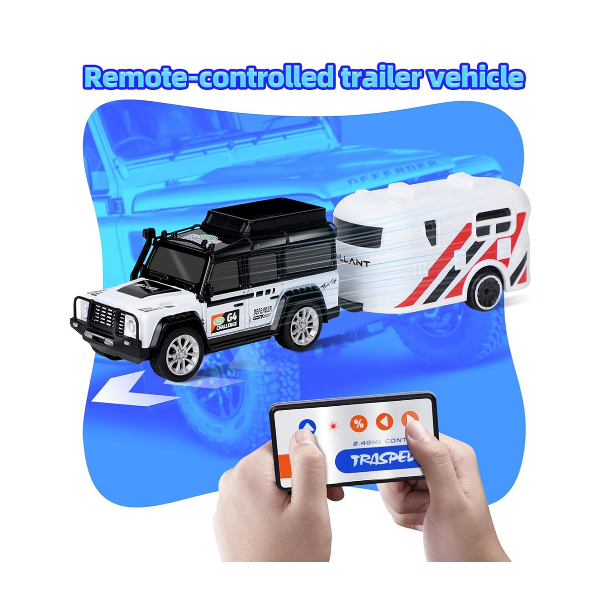 Mini Alloy Off-Road RC Car with LED Strip Lights 1:64 — product image 4