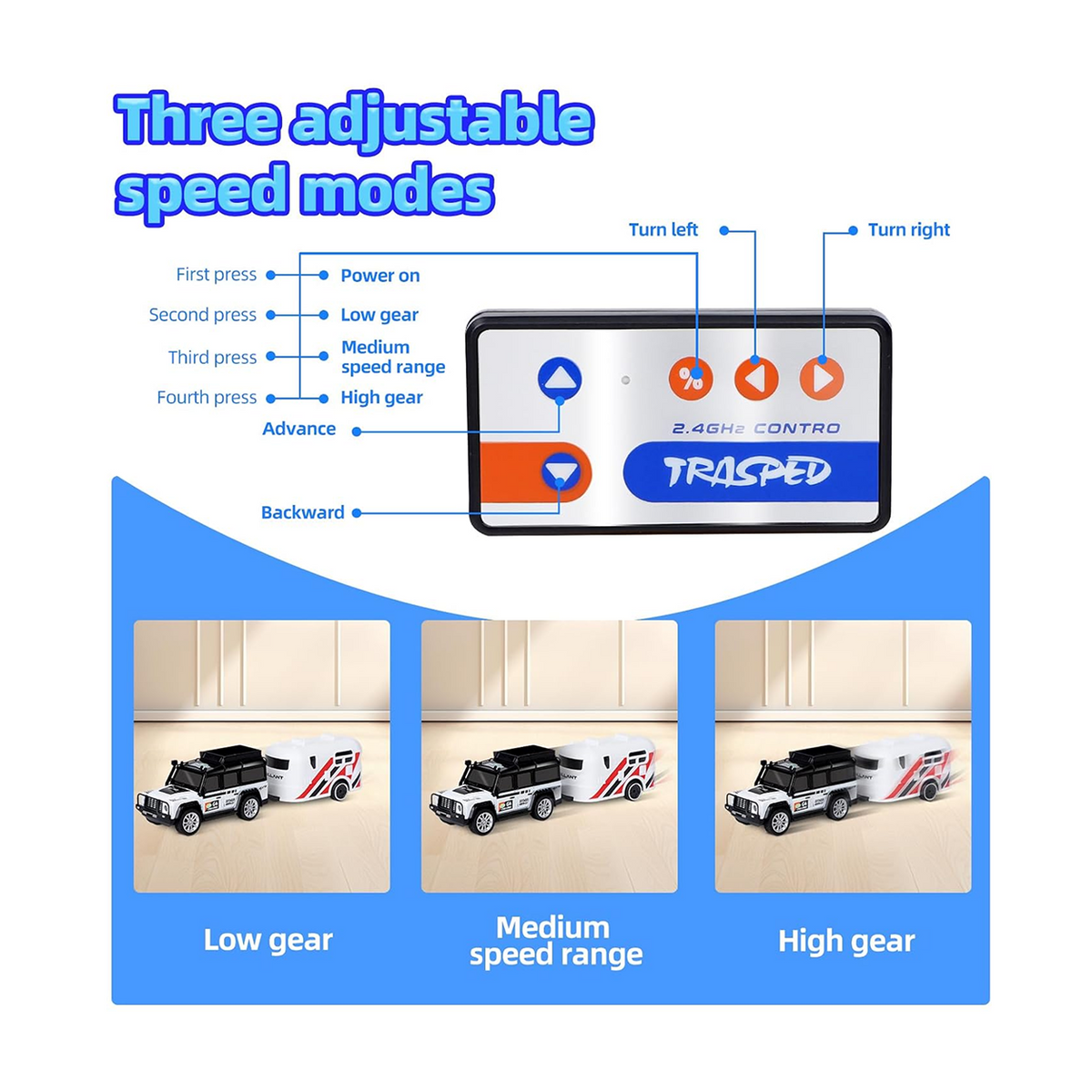 Mini Alloy Off-Road RC Car with LED Strip Lights 1:64 — product image 5