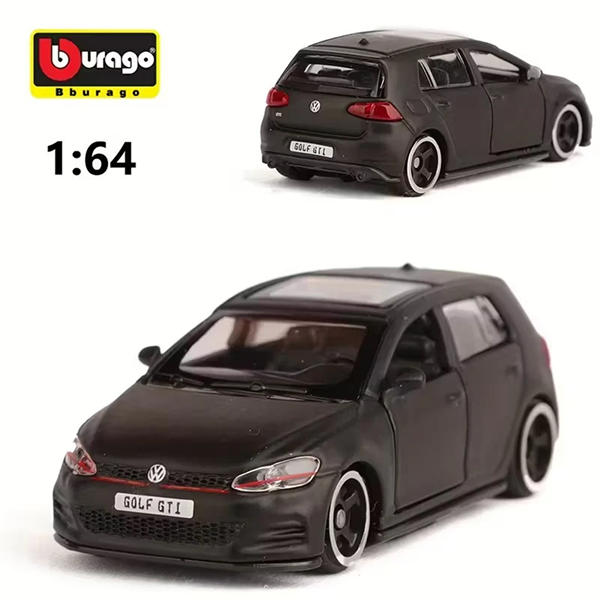 Bburago 2017 Volkswagen Golf GTI Black 1:64 Die-Cast Model Car