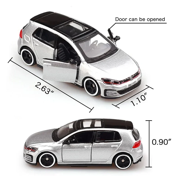 Bburago 2017 Volkswagen Golf GTI Grey 1:64 Die-Cast Model Car