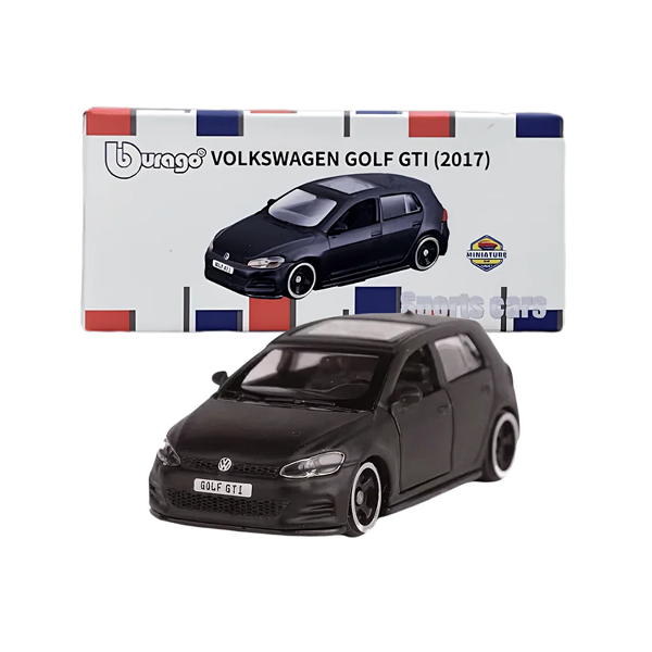 Bburago 2017 Volkswagen Golf GTI Black 1:64 Die-Cast Model Car