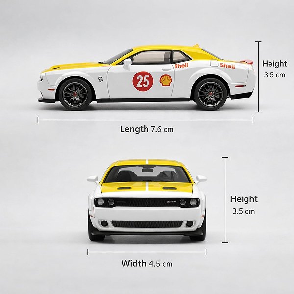 CCA 2022 Dodge Challenger SRT Jailbreak Shell 1:64 in Acrylic Display Case