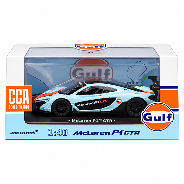CCA McLaren P1 GTR Gulf Livery 1:40 Scale Diecast Model Car