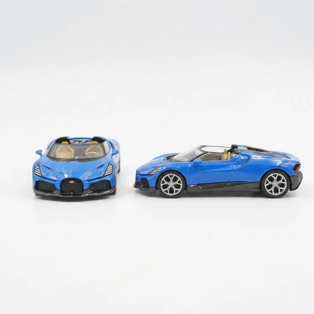 Bugatti Mistral 1:64 Scale Diecast Hypercar – Blue Edition | Poster Cars