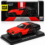 CCA Toyota AE86 Red & Black 1:64 Die-Cast Model Car with Acrylic Display Case